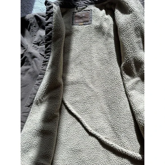Vtg OUTDOOR LIFE Men's XL Fleece Lined Coat Jacket Cotton Brown Denim Hunting - Picture 10 of 16